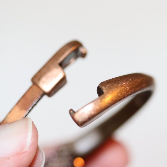 Like New Sundance Copper Leather Beaded Magnet Bracelet - Picture 6 of 6